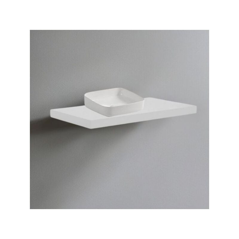 foto del prodotto mitepek mensolone da bagno 100x47 con lavabo da appoggio colore bianco