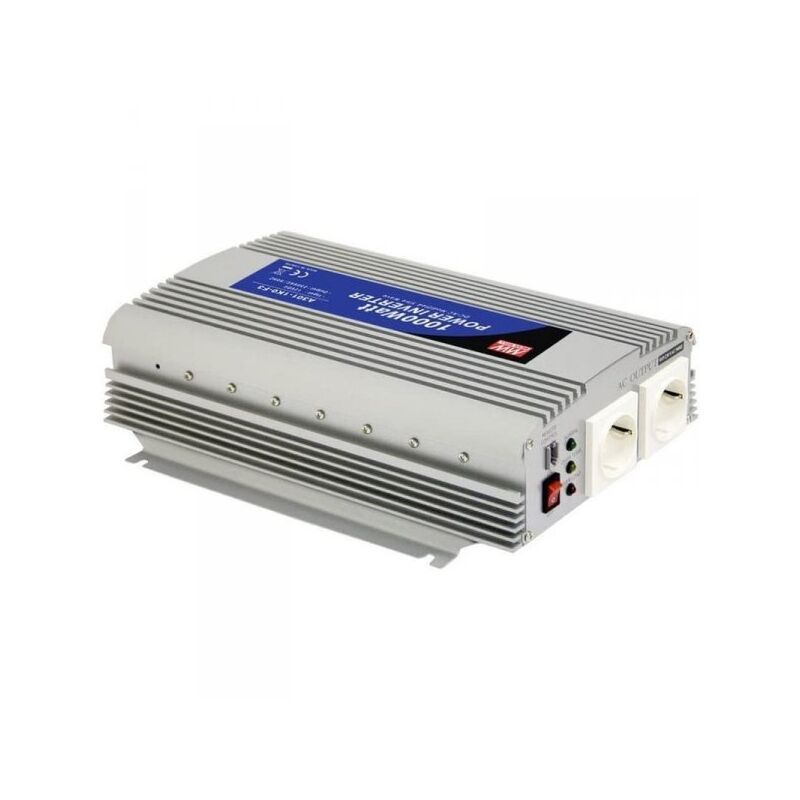 foto del prodotto mitepek mw mean well a301 1k0 f3 inverter 1000w inverter onda sinusoidale modificata in 12v out 230vac 2 presa schuko