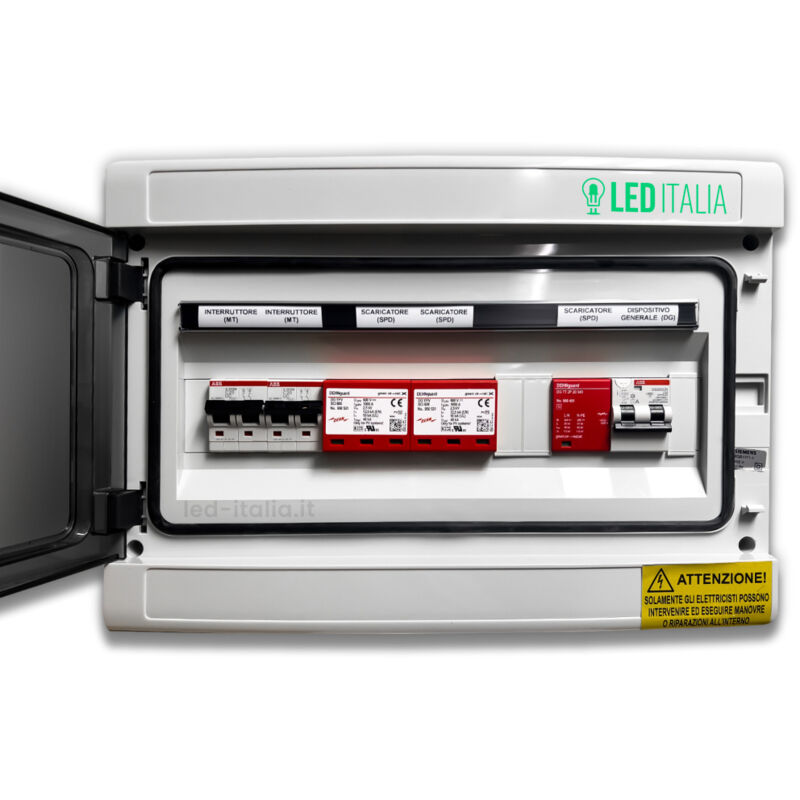 foto del prodotto mitepek quadro ac dc monofase 6kw 2 stringhe 2 mppt 32a 230v 20a 600vdc centralino ip65 18 moduli versione con interruttore magnetotermico