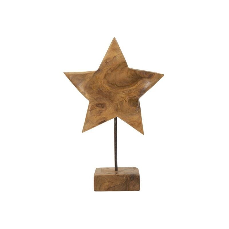 foto del prodotto mitepek - scultura stella in teak riciclato cm 28x12x42 (pezzi unici - non rip. in serie)