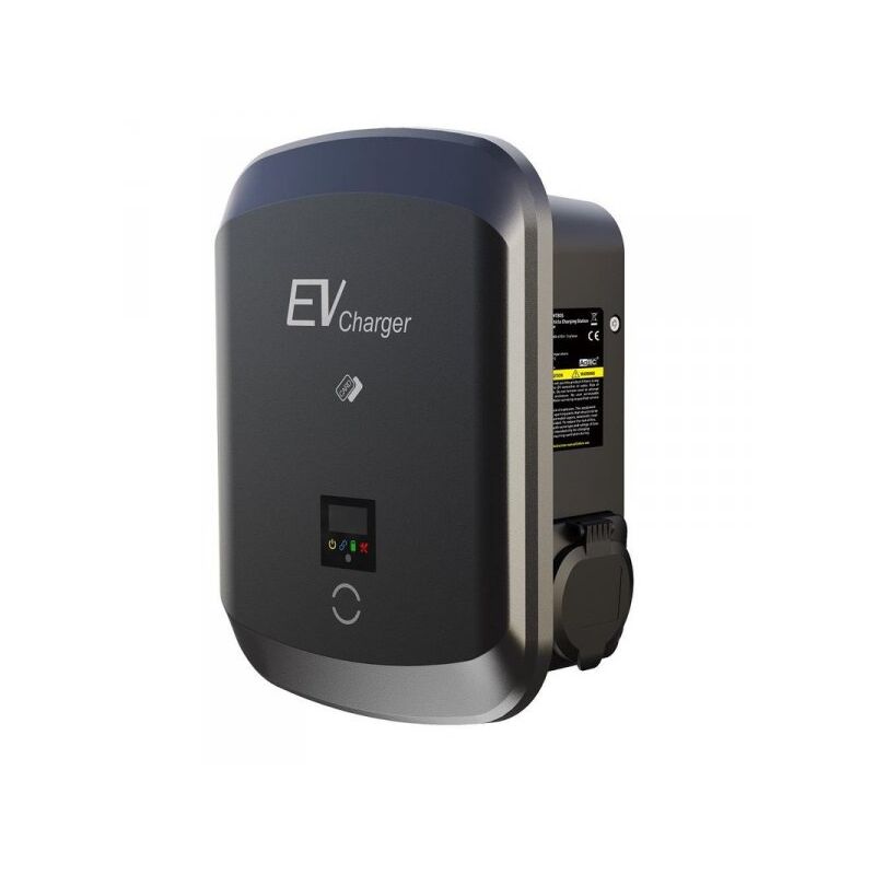 foto del prodotto mitepek stazione di ricarica per veicoli elettrici con connettore type 2 ricarica monofase e trifase ip65 lcd oled wi fi bluetooth nfc lte 7.4