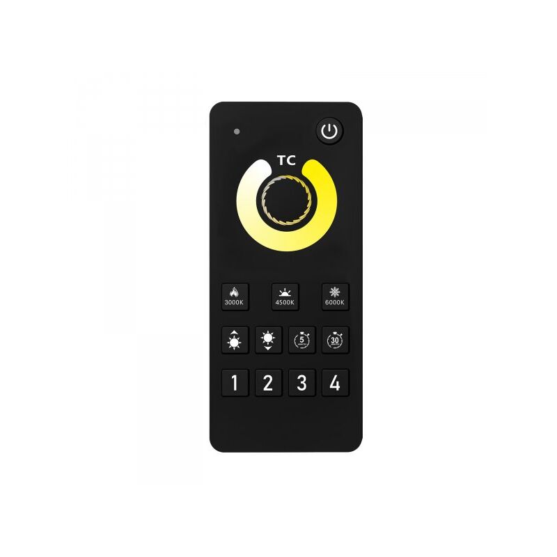 foto del prodotto mitepek telecomando rf 2.4g per centralina controller cct rf 2.4g 3v con pile aaa escluso 2 canali cct clc102w nero