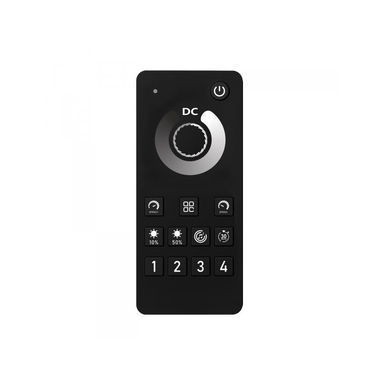 foto del prodotto mitepek telecomando rf 2.4g per centralina controller dimmer mono colore rf 2.4g 3v con pile aaa escluso 1 canale dimmer clc101w nero
