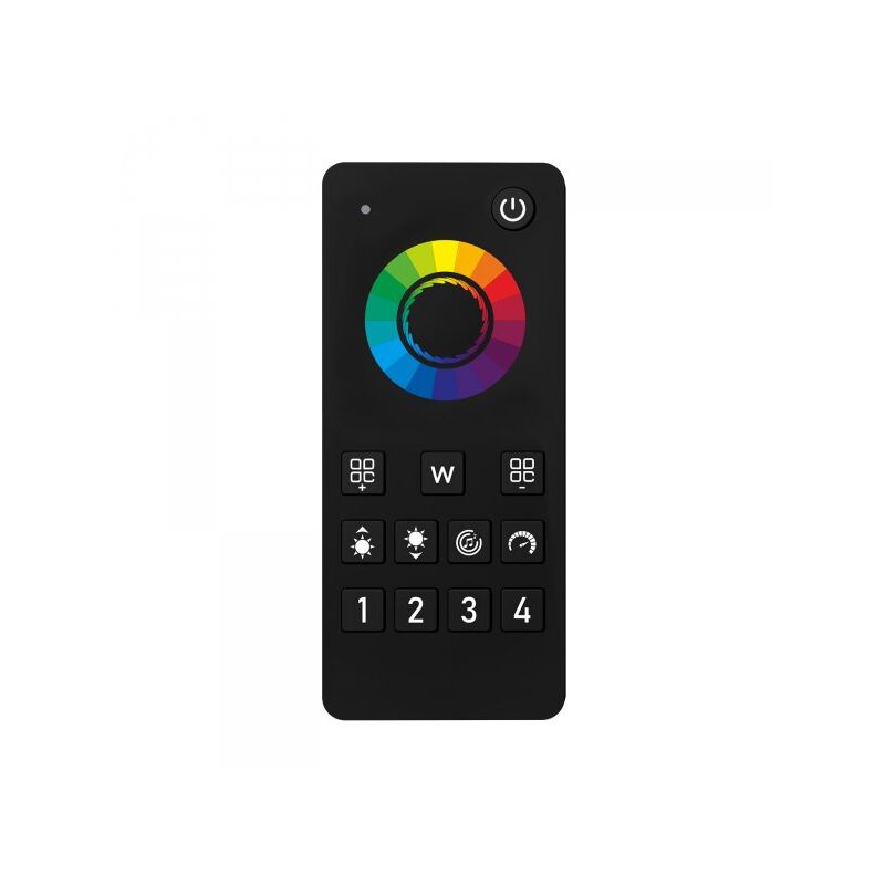 foto del prodotto mitepek telecomando rf 2.4g per centralina controller rgb rf 2.4g 3v con pile aaa escluso 3 canali rgb clc103w nero