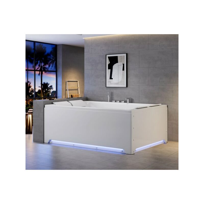 foto del prodotto mitepek vasca da bagno idromassaggio 4 posti, centrostanza, riscaldatore 190x135cm sicorage beape