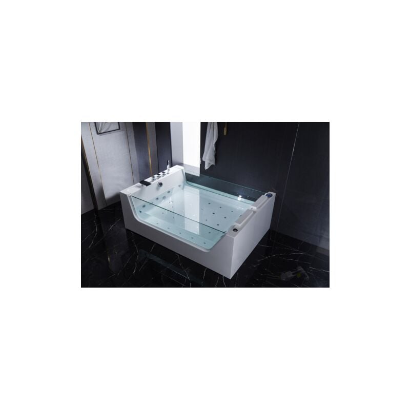 foto del prodotto mitepek vasca idromassaggio biposto spa , con vetro, riscaldatore, centro stanza 170x120cm sicorage cogla