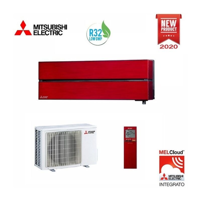 foto del prodotto mitsubishi electric climatizzatore condizionatore serie kirigamine 12000 btu ruby red