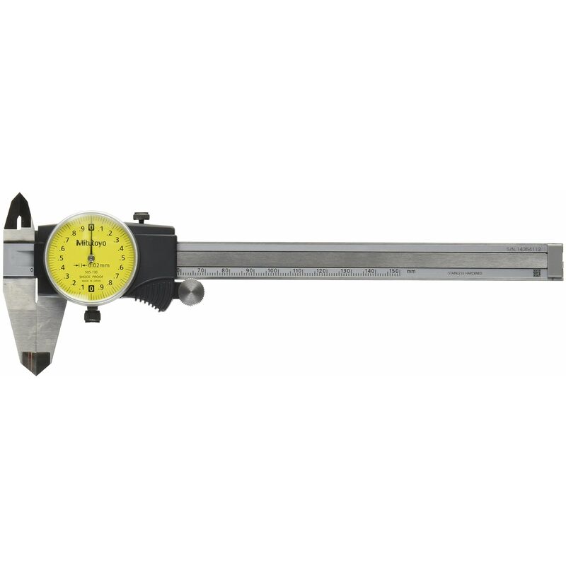 foto del prodotto mitutoyo - 505 730 series 505 dial pinza, precisione 0.03 mm, 0 mm-150 mm range