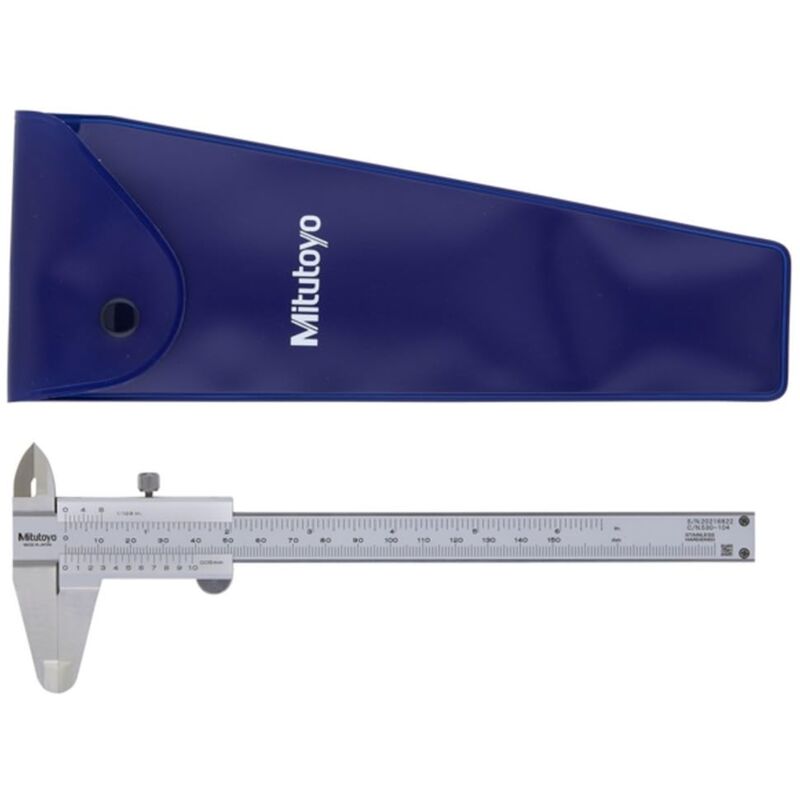 foto del prodotto mitutoyo 530 104, calibro a corsoio, 0 150 mm 0 6 , 0,05 mm, piatta, pollici metrici