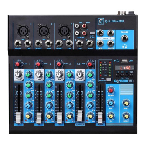 foto del prodotto mixer disc jockey oqan 625809 q5 usb mkii black black