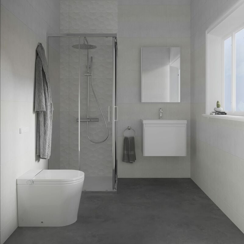 foto del prodotto mizubath nuovo wc giapponese con serbatoio incorporato pulizia ad acqua massaggiante asciugatura ad aria calda telecomandorada display bianco