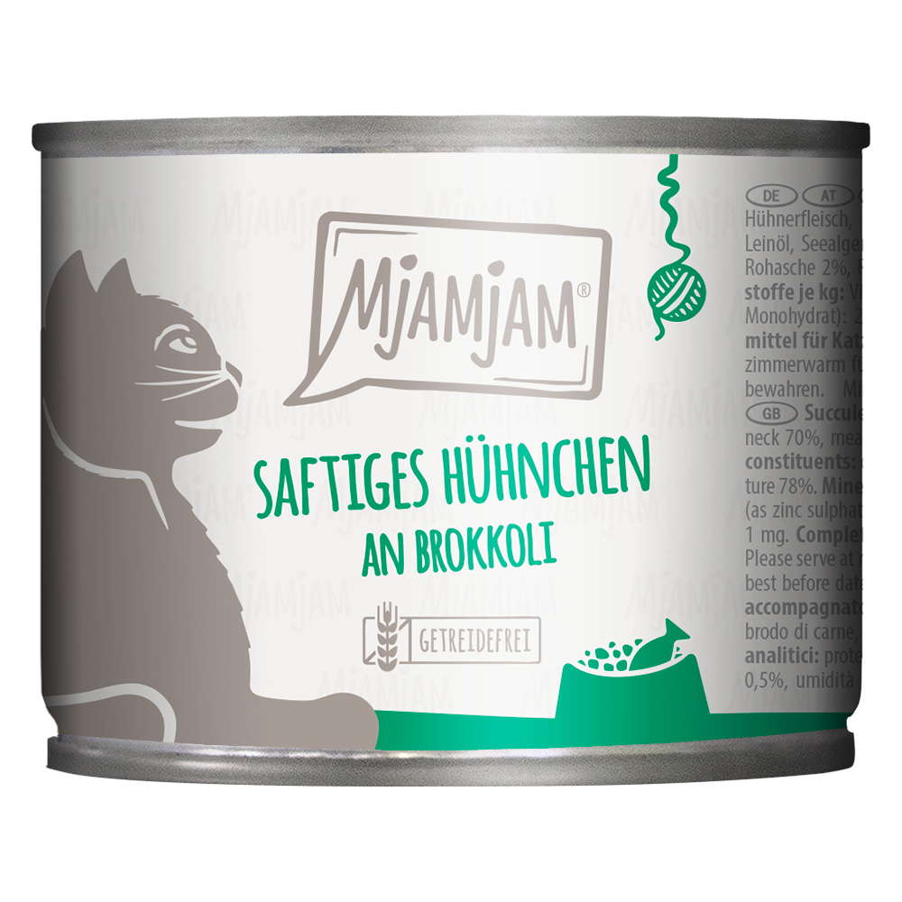 foto del prodotto mjamjam 6 x 200 g umido gatto pollo broccoli