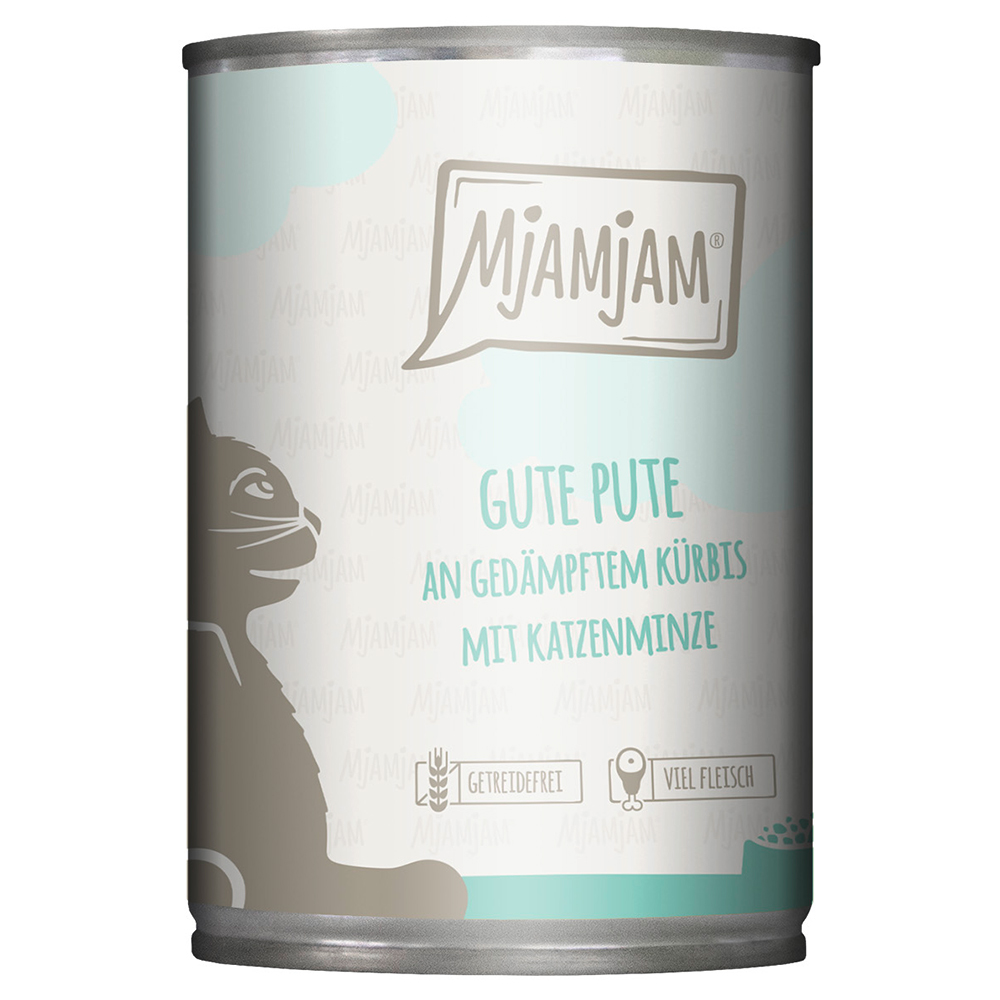 foto del prodotto mjamjam 6 x 400 g umido gatto tacchino zucca al vapore