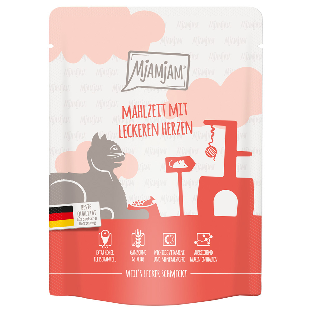 foto del prodotto mjamjam buste 6 x 300 g umido gatto cuori deliziosi