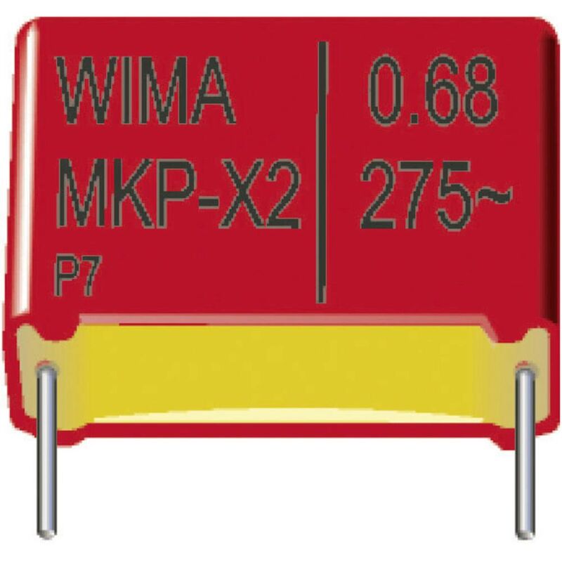 foto del prodotto mkx2aw44706j00kssd condensatore antidisturbo mkp x2 radiale 4.7 f 305 v dc 10 1 pz. wima