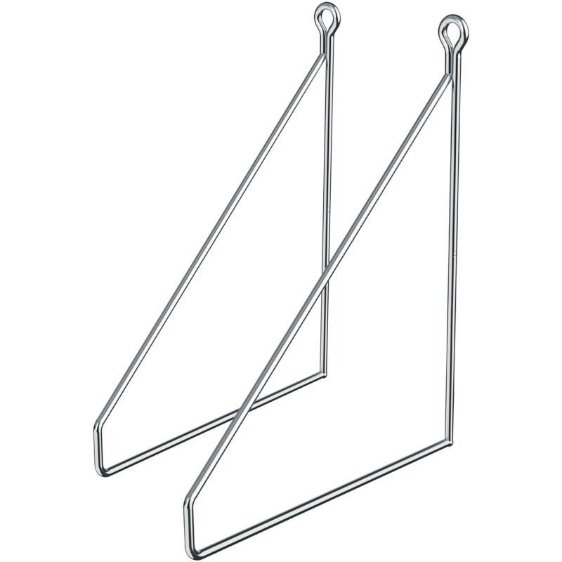 foto del prodotto ml design 2 pezzi mensole da muro 200 mm argento metallo scaffali galleggianti supporto per mensola a parete scaffali mensole a decorative fai da