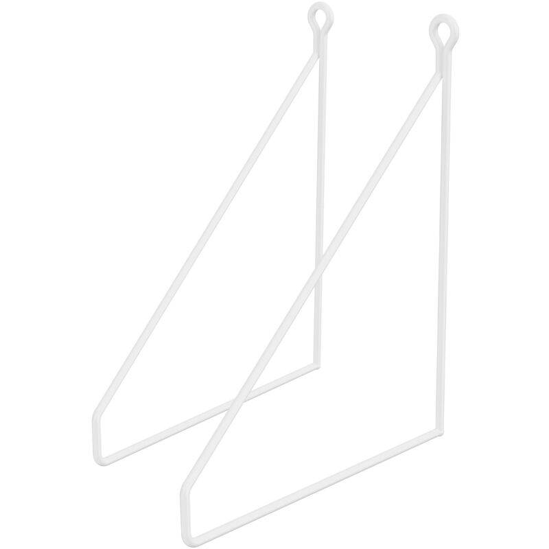foto del prodotto ml design 2 pezzi mensole da muro 200 mm bianco metallo scaffali galleggianti supporto per mensola a parete scaffali mensole a decorative fai da te