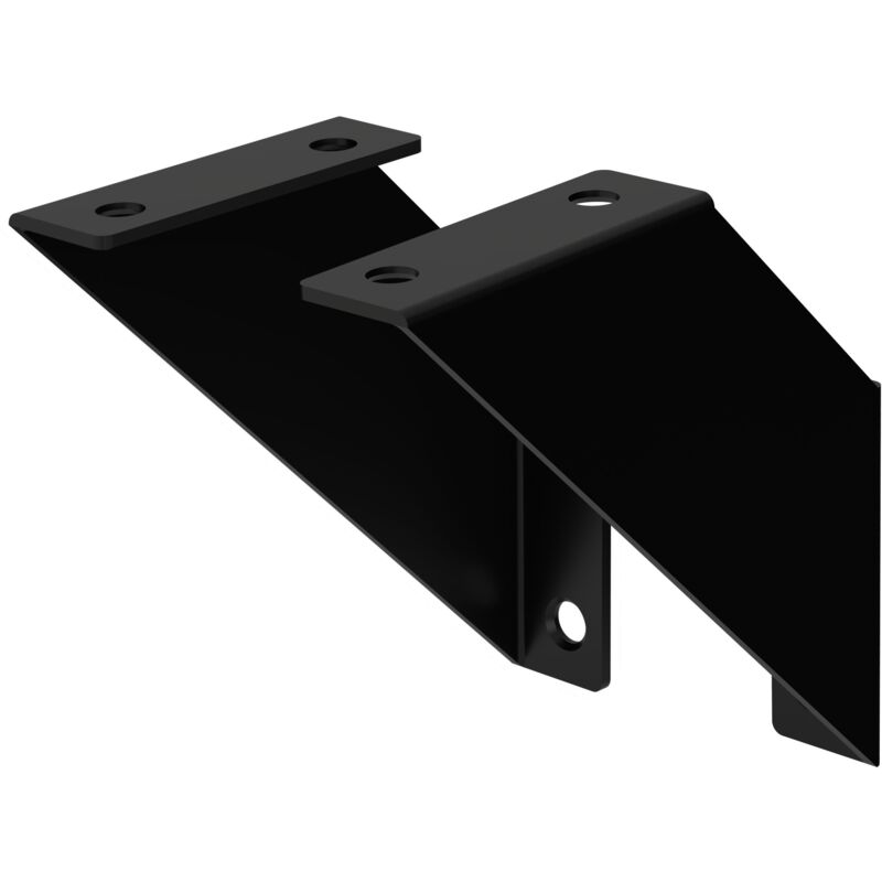 foto del prodotto ml design 2 pezzi staffe per mensole pesanti 10 cm nero metallo mensole galleggianti a parete staffa a muro a 90 supporto per mensola sospesa a