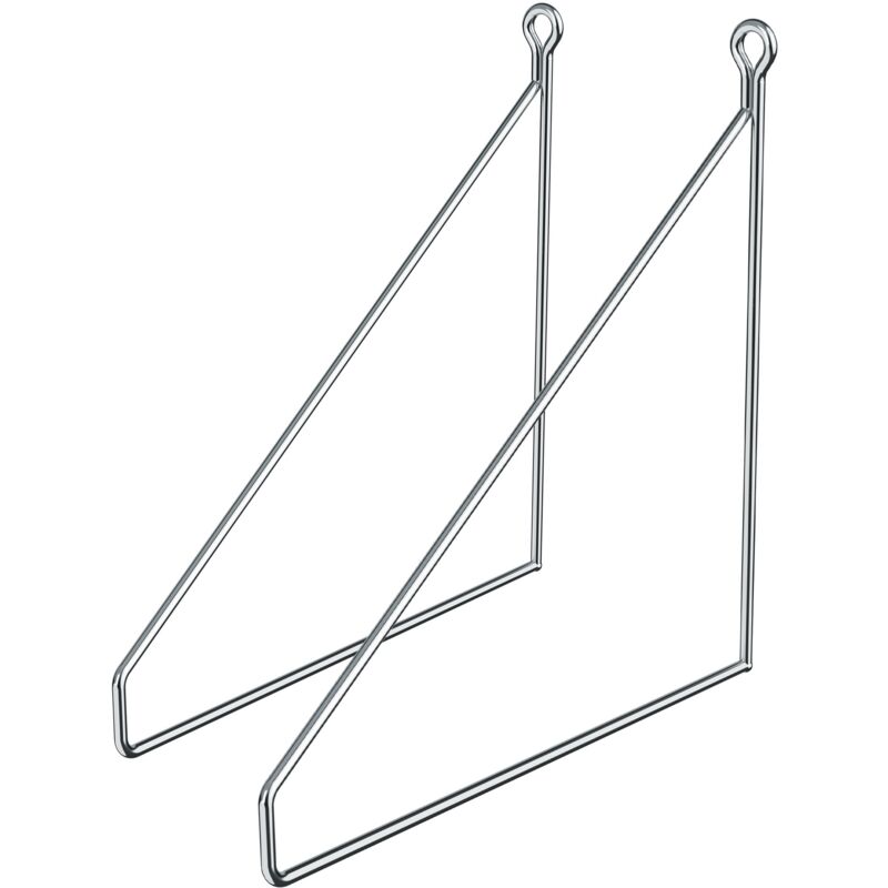 foto del prodotto ml design 2 pezzi supporto per scaffale mensole da muro 250 mm argento metallo scaffali galleggianti supporto per mensola a parete scaffali mensole