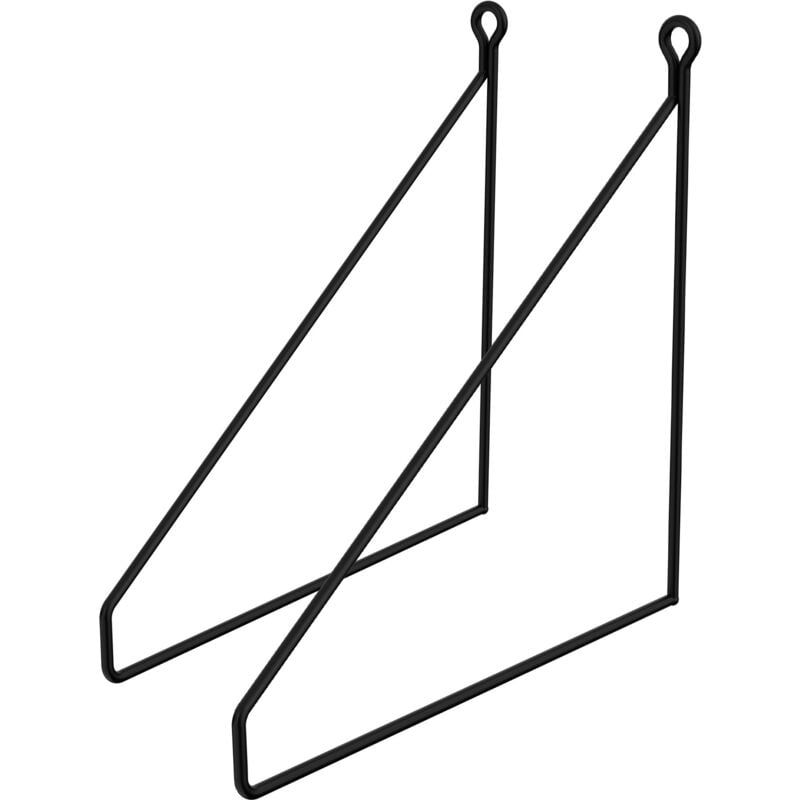 foto del prodotto ml design 2 pezzi supporto per scaffale mensole da muro 250 mm nero metallo scaffali galleggianti supporto per mensola a parete scaffali mensole a