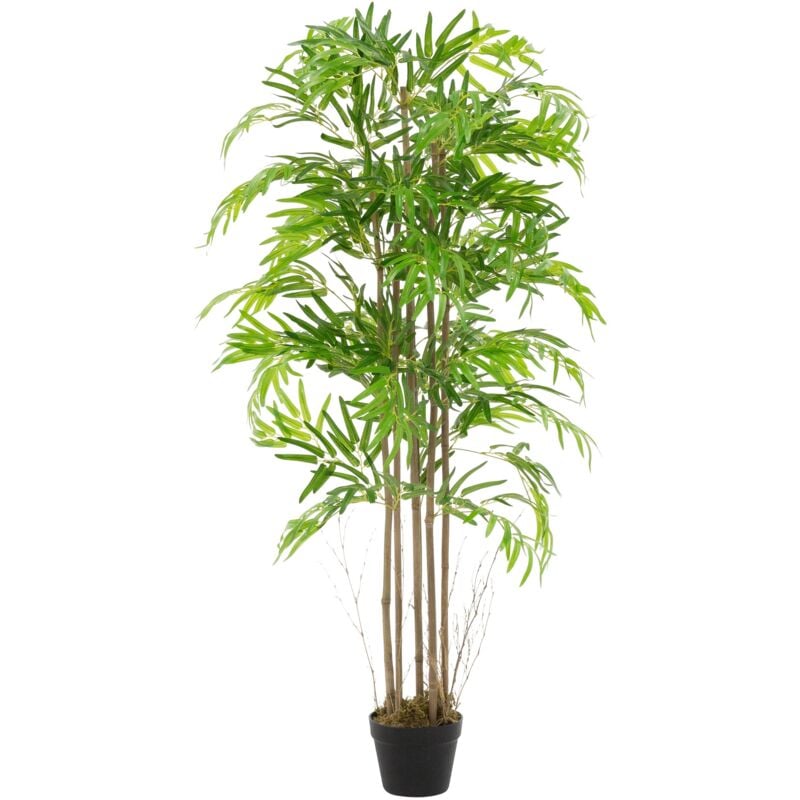 foto del prodotto ml design bamb artificiale 150 cm piante artificiali di grandi dimensioni pianta finta con tronco di legno vero albero artificiale come vero