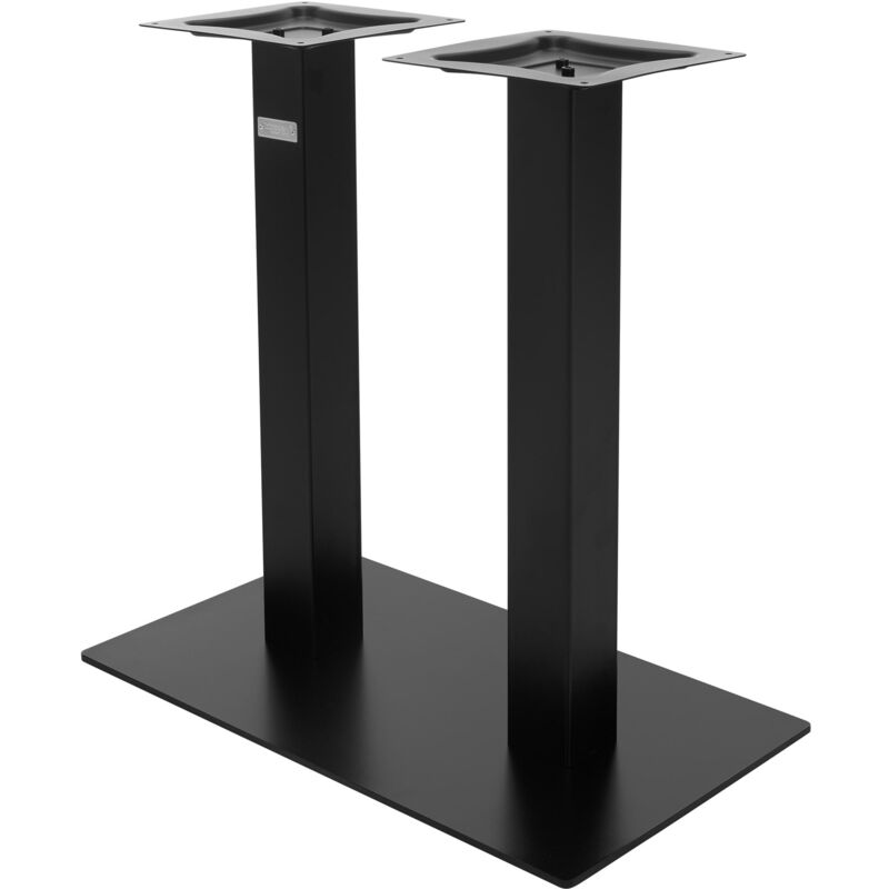 foto del prodotto ml design base per tavolo doppia altezza 72 cm telaio in acciaio verniciato a polvere nero telaio con piastra di base quadrata 70 x 43 cm struttura