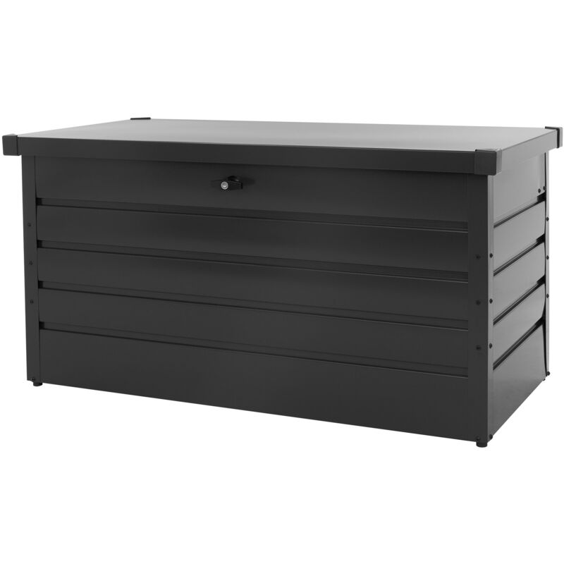 foto del prodotto ml design baule portaoggetti in metallo 350 l 120x56,5x63 cm antracite cassetta per attrezzi impermeabile scatola per cuscini da esterno