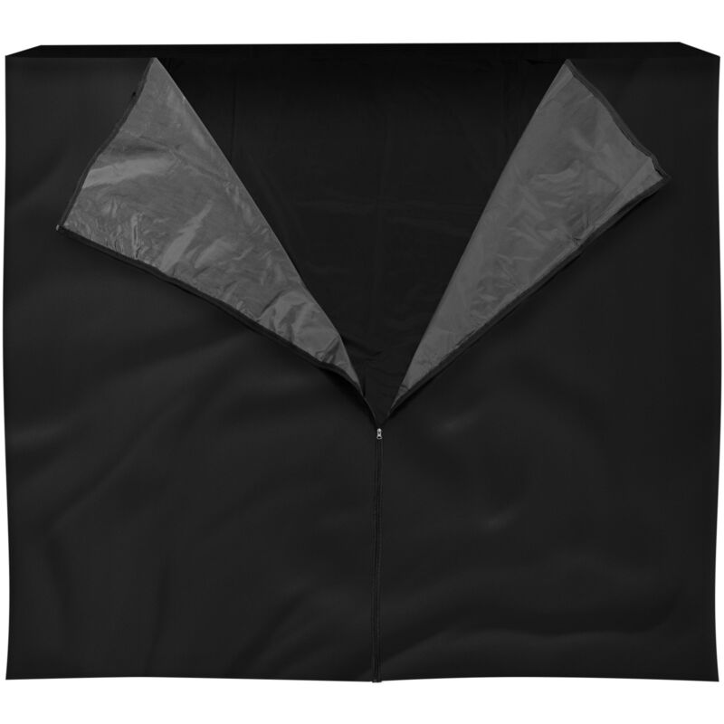 foto del prodotto ml design copertura di protezione per legna da ardere 240 x 165 cm nero in poliestere resistente alle intemperie coperchio per ripiano copertura
