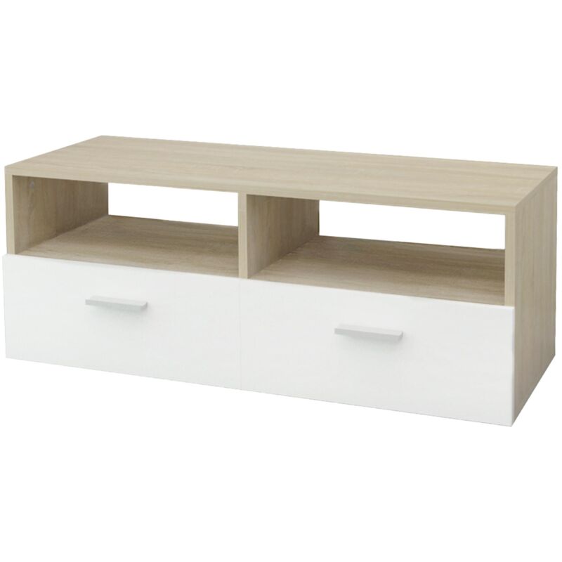 foto del prodotto ml design mobile porta tv in legno mdf bianco naturale 95 x 36 x 35 cm armadio basso multimedia tavolo tv moderno con spazio di archiviazione per