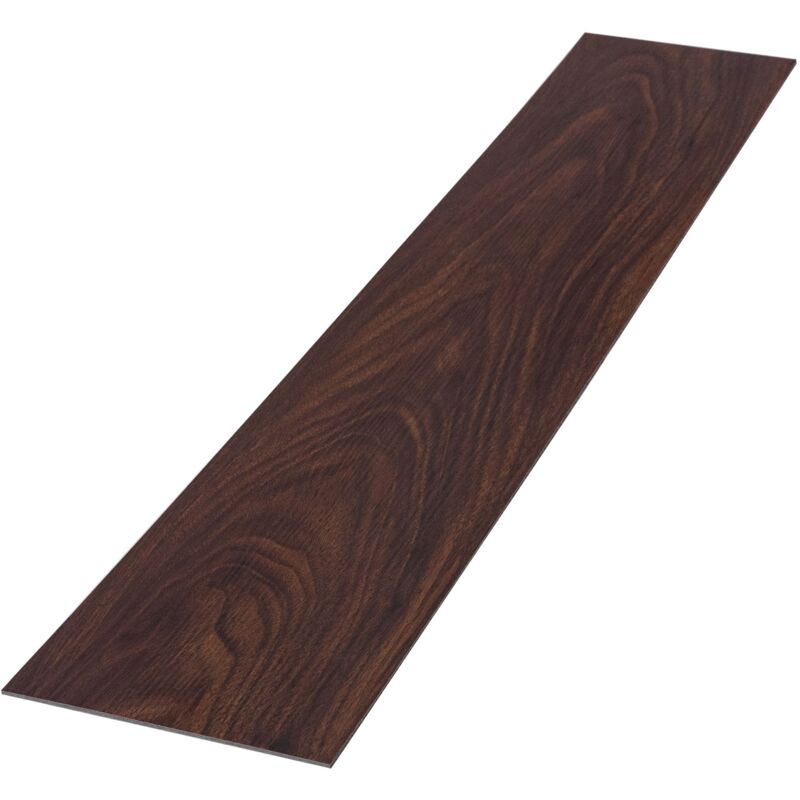 foto del prodotto ml design pavimento in pvc 91,5 x 15,3 cm rosso marrone piastrelle 2 mm 6,69 m 48 listoni pavimento in vinile aspetto legno di noce impermeabile