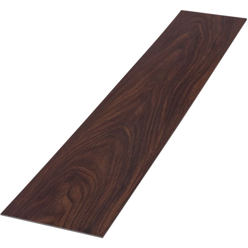 foto del prodotto ml design pavimento in pvc 91,5 x 15,3 cm rosso marrone piastrelle 2 mm 8,92 m 64 listoni pavimento in vinile aspetto legno di noce impermeabile