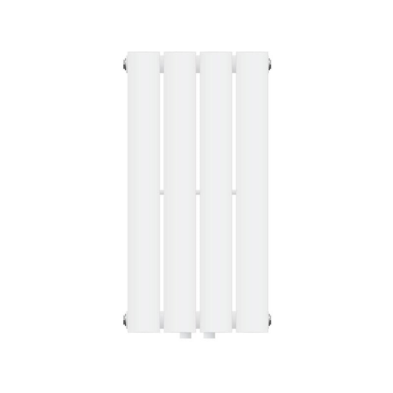 foto del prodotto ml design radiatore a pannello monostrato 300 x 600 mm bianco con attacco centrale e kit di montaggio calorifero moderno termosifone arredamento