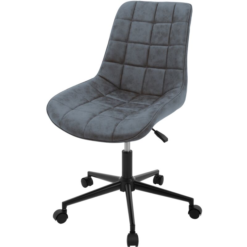 foto del prodotto ml design sedia da scrivania sedile in similpelle sgabello girevole antracite struttura in metallo sedia da ufficio ergonomica sedia imbottita con