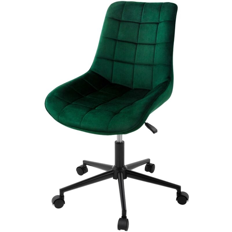 foto del prodotto ml design sedia da scrivania sedile in velluto sgabello girevole verde struttura in metallo sedia da ufficio ergonomica sedia imbottita con