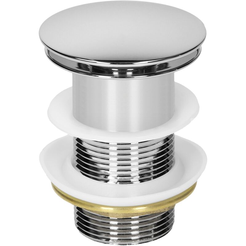 foto del prodotto ml design set di scarico universale per lavabo piletta per lavabo senza troppopieno 1 1 4 in ottone cromato valvola di scarico tappo lavabo 1