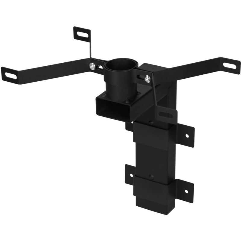 foto del prodotto ml design staffa di montaggio per cassette postali modello us 24,5x15,5x24 cm supporto in metallo nero con kit di montaggio a parete per cassette