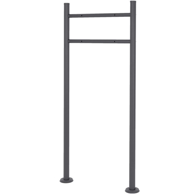 foto del prodotto ml design supporto per cassetta postale acciaio inossidabile verniciato a polvere antracite altezza 120 cm autoportante cassetta lettere stabile