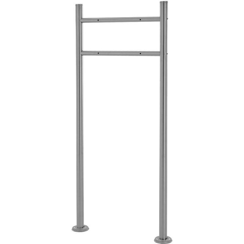 foto del prodotto ml design supporto per cassetta postale in acciaio inossidabile da esterno altezza 55 x 120 cm autoportante piedistallo cassetta lettere stabile e