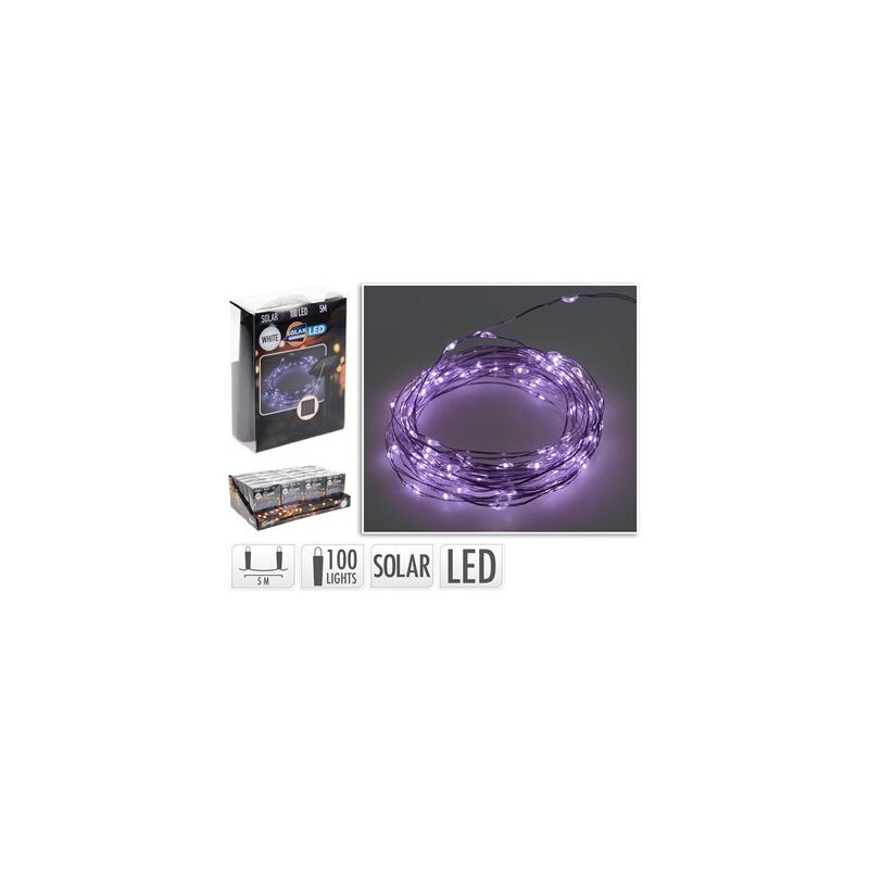 foto del prodotto mled ghirlanda viola ip44 solare 5m basics