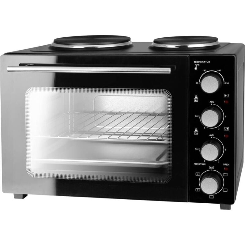 foto del prodotto mo 125236.4 piccolo forno funzione aria calda, incl. piastre di cottura, funzione grill, con funzione cottura , emerio