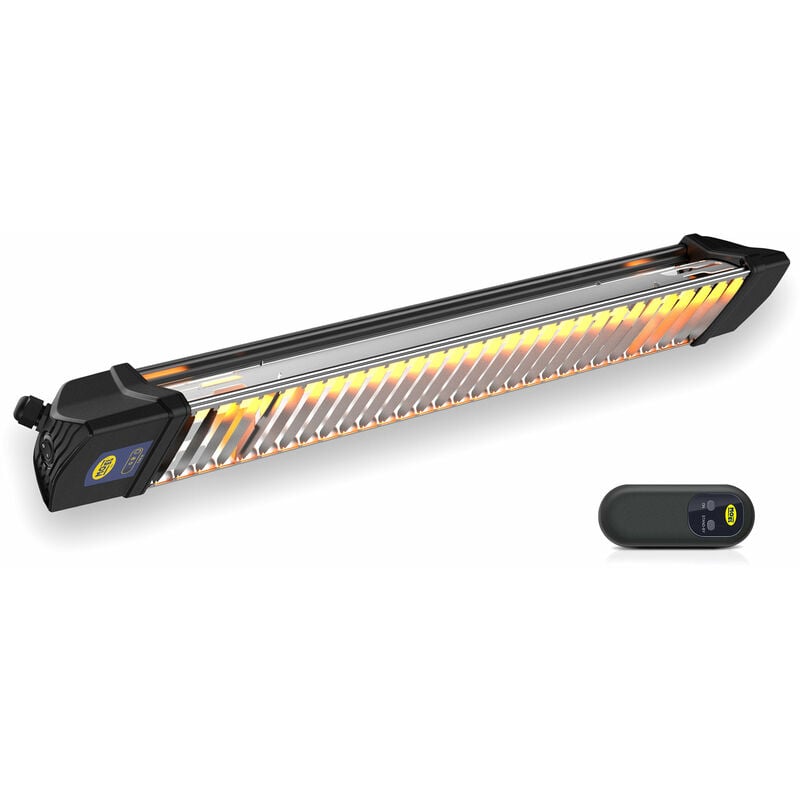 foto del prodotto mo el stufa elettrica ad infrarossi 82,5x12,5x8,5 cm da parete soffitto 1800w moel iris 867nrc