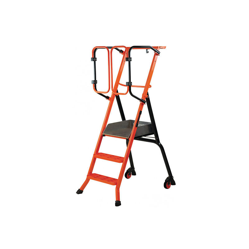 foto del prodotto mob mondelin - scaletta a castello 3 gradini - altezza max di lavoro 3m - 202110