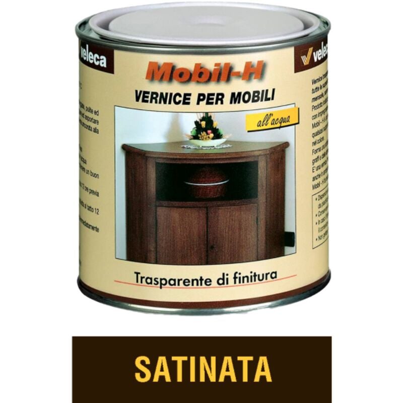 foto del prodotto mobil h vernice per mobili trasparente di finitura satinata 750 ml veleca