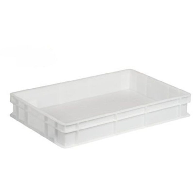 foto del prodotto mobil plastic cassetta chiusa per alimenti, bianca sovrapponibile non forata da 60 x 40 cm tappo 1 pezzo