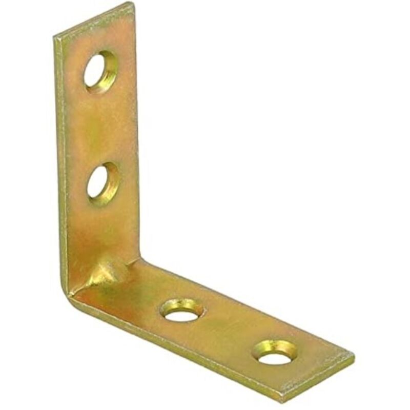 foto del prodotto mobila 4 pezzi lastrine di giunzione ad angolo tropicalizzate 70x70mm zincate giallo