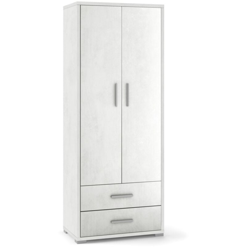 foto del prodotto mobile 2 ante e 2 cassetti ossido bianco, 71x41x182 cm
