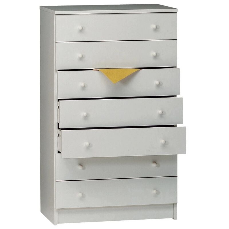 foto del prodotto mobile 7 cassetti bianco, 62x105x 34 cm