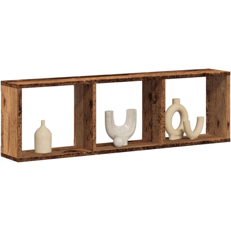 foto del prodotto mobile a parete 100x16x30 cm legno antico in legno multistrato vidaxl