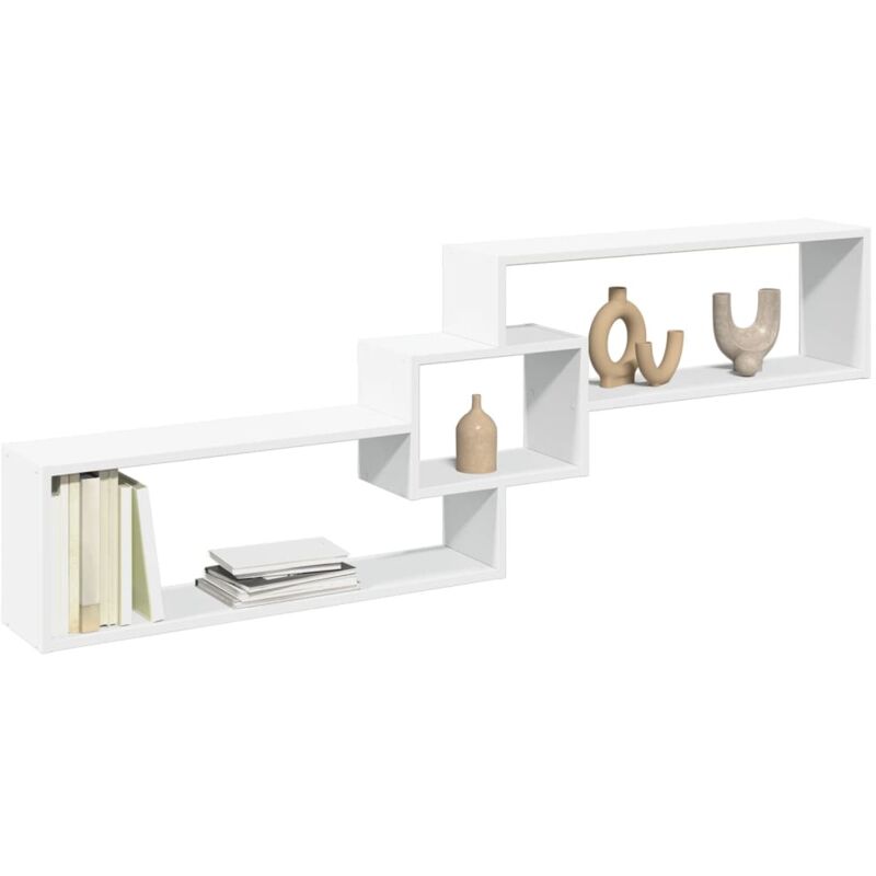 foto del prodotto mobile a parete 158x18x53 cm bianco in legno multistrato vidaxl
