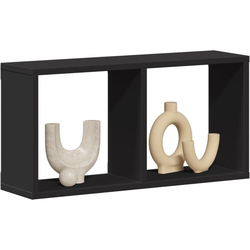 foto del prodotto mobile a parete 60x16x30 cm nero in legno multistrato vidaxl